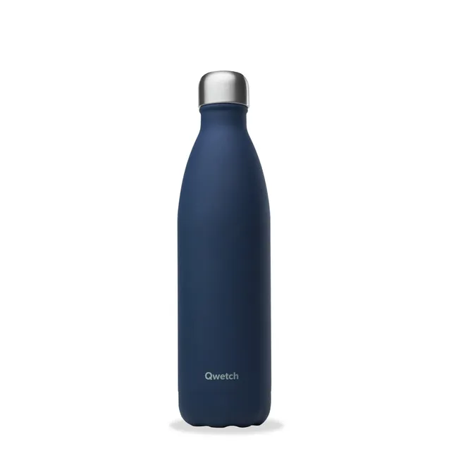 qwetch-bouteille-isotherme-originals-bleu-nuit-750-ml-gourde-inox-24h-froid-12h- image 1