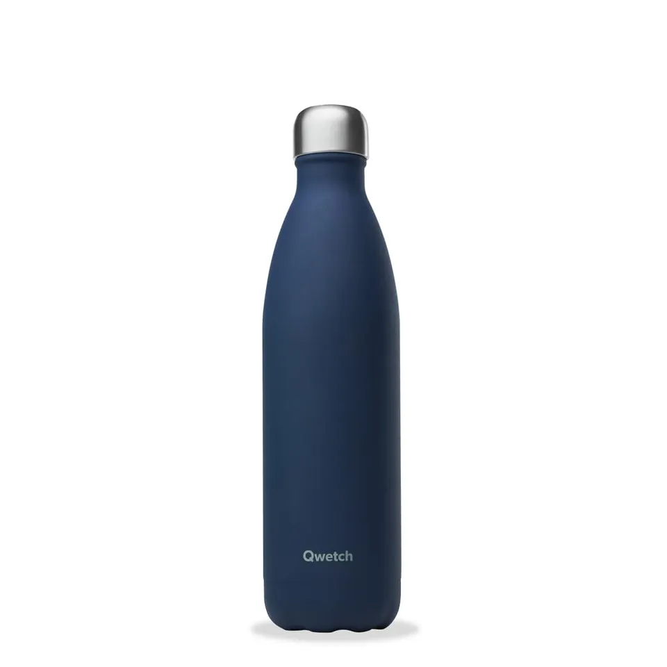 qwetch-bouteille-isotherme-originals-bleu-nuit-750-ml-gourde-inox-24h-froid-12h- image 1