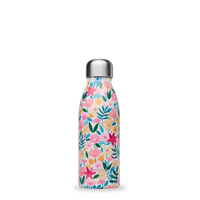 qwetch-one-flora-rose-gourde-simple-paroi-inox-ultra-l-g-re-tanche-et-sans-bpa-n image 1