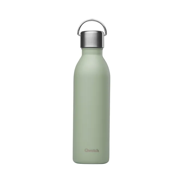 qwetch-bouteille-isotherme-active-600-ml-vert-tilleul-gourde-inox-recycl-avec-an image 1
