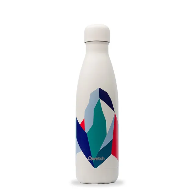 qwetch-bouteille-isotherme-originals-altitude-blanc-500-ml-gourde-inox-24h-froid image 1