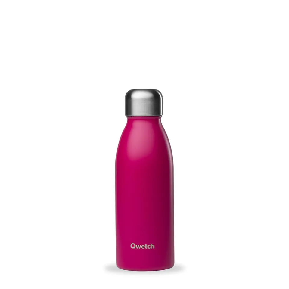 qwetch-bouteille-one-ultra-l-g-re-magenta-500ml-gourde-inox-simple-paroi-non-iso image 1