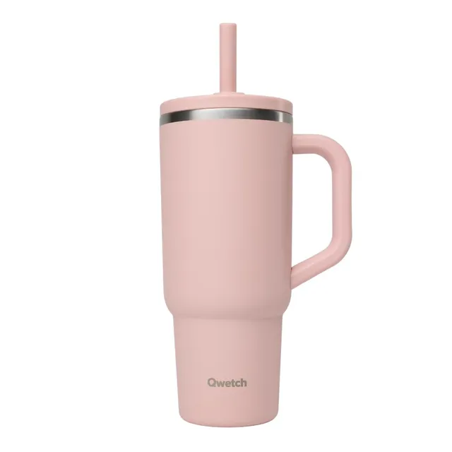 qwetch-travel-cup-isotherme-900-ml-pastel-rose-mug-isotherme-tumbler-inox-recycl image 1