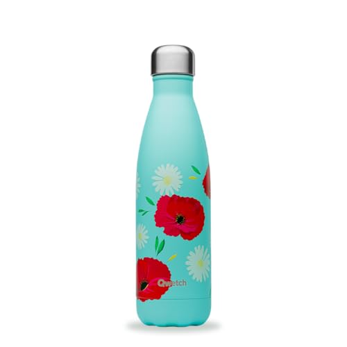 qwetch-bouteille-isotherme-coquelicot-500-ml-gourde-inox-nomade-24h-froid-12h-ch image 7