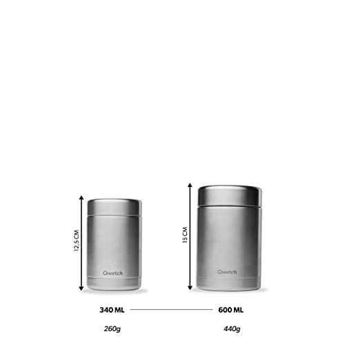 qwetch-bo-te-repas-nomade-isotherme-granite-rouge-600-ml-lunch-box-inox-5h-chaud image 6