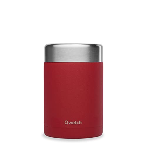 qwetch-bo-te-repas-nomade-isotherme-granite-rouge-600-ml-lunch-box-inox-5h-chaud image 4