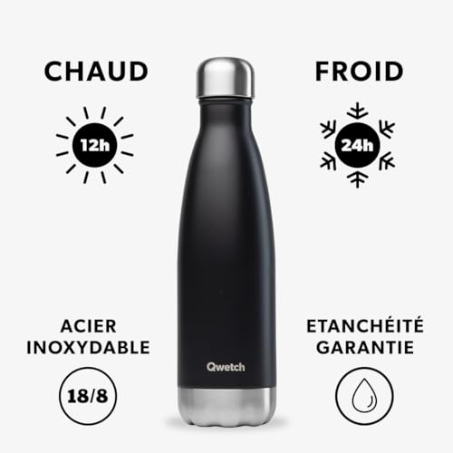 qwetch-bouteille-isotherme-noir-500-ml-gourde-nomade-inox-tanche-24h-froid-12h-c image 7