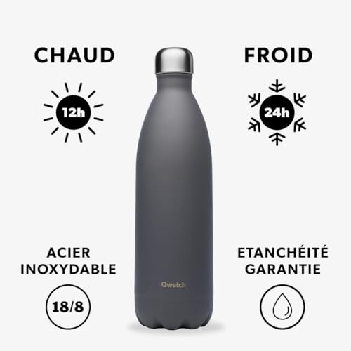 qwetch-bouteille-isotherme-granite-gris-1l-gourde-nomade-inox-24h-froid-12h-chau image 8
