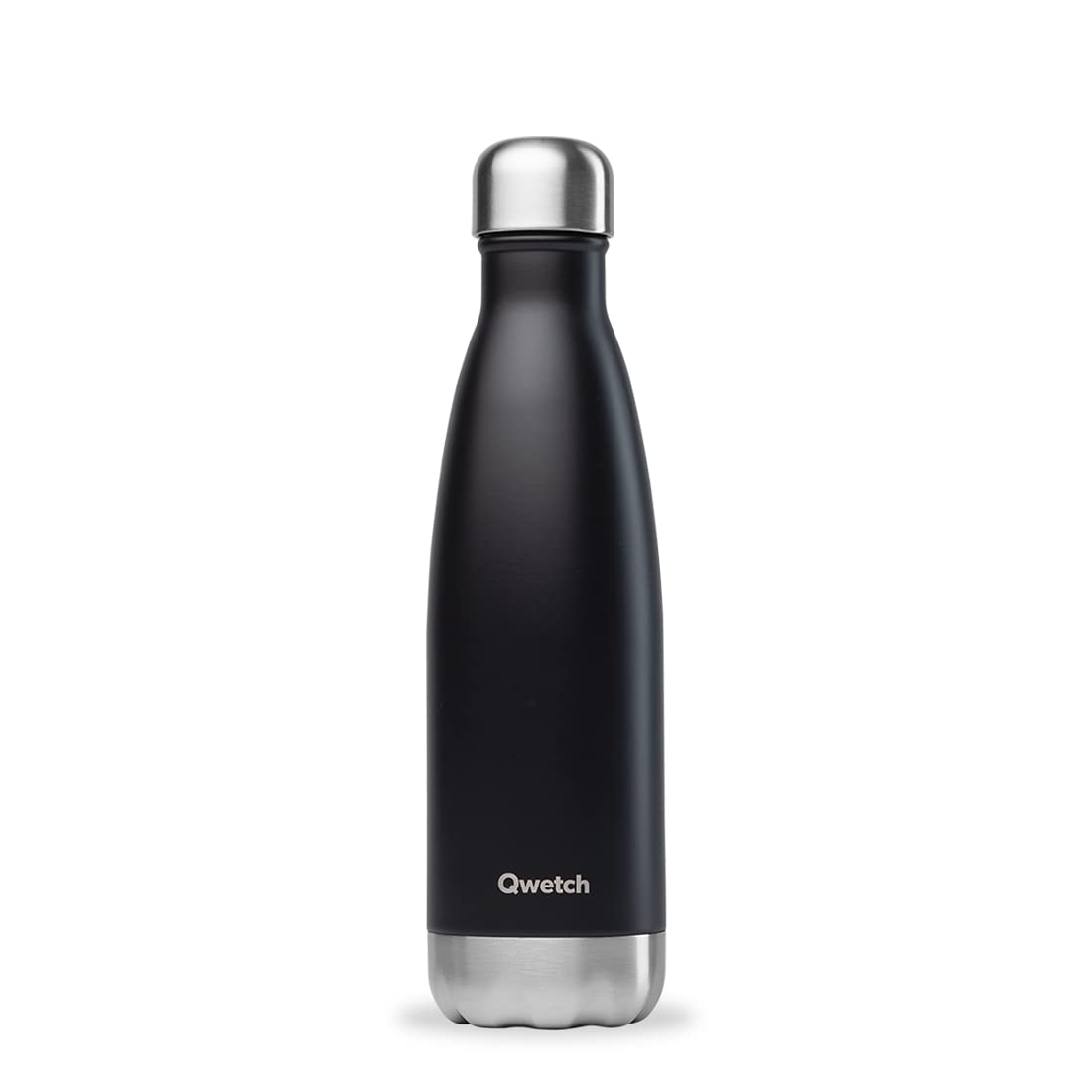 qwetch-bouteille-isotherme-noir-500-ml-gourde-nomade-inox-tanche-24h-froid-12h-c image 1