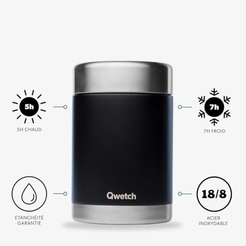 qwetch-bo-te-repas-nomade-isotherme-granite-600-ml-noir-lunch-box-inox-tanche-5h image 7