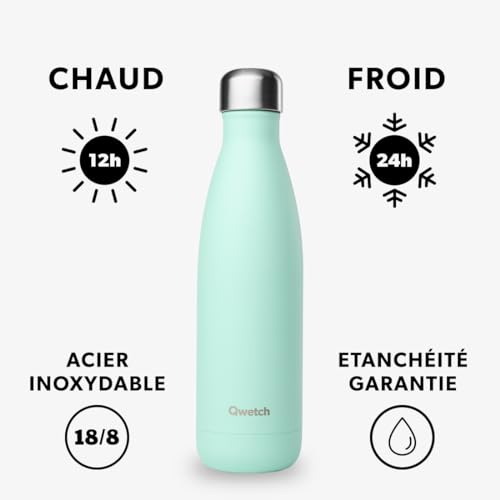 qwetch-bouteille-isotherme-pastel-vert-500-ml-gourde-inox-nomade-24h-froid-12h-c image 8