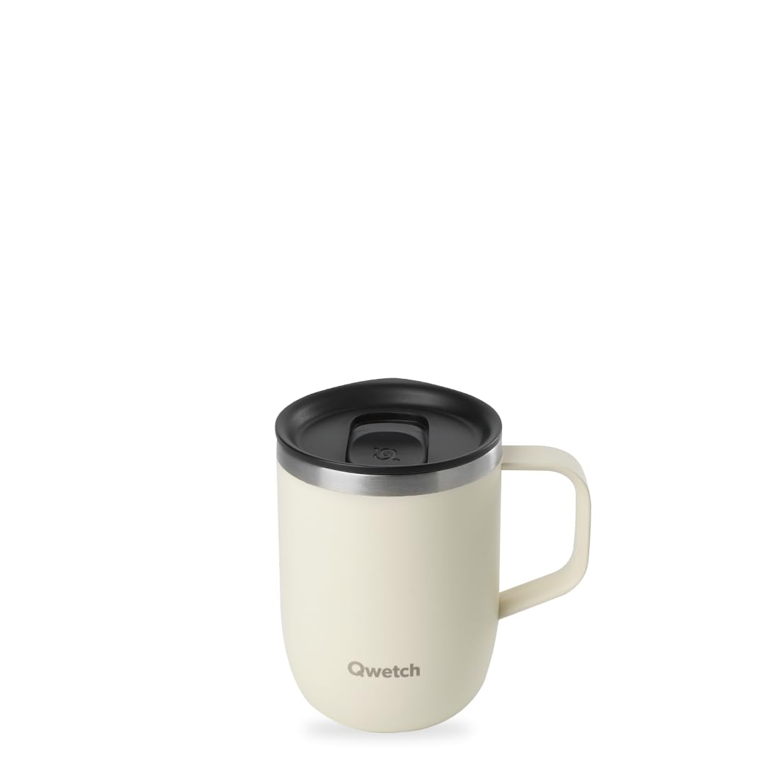 qwetch-mug-isotherme-inox-recycl-avec-anse-sable-350-ml-tasse-caf-th-6h-chaud-12 image 2
