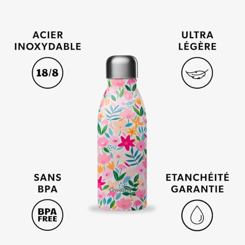 qwetch-one-flora-rose-gourde-simple-paroi-inox-ultra-l-g-re-tanche-et-sans-bpa-n image 8