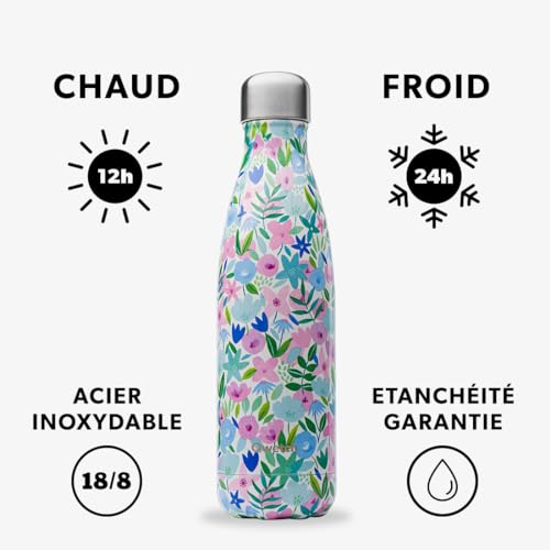 qwetch-originals-flora-bleu-bouteille-isotherme-inox-500-ml-24h-froid-12h-chaud- image 8