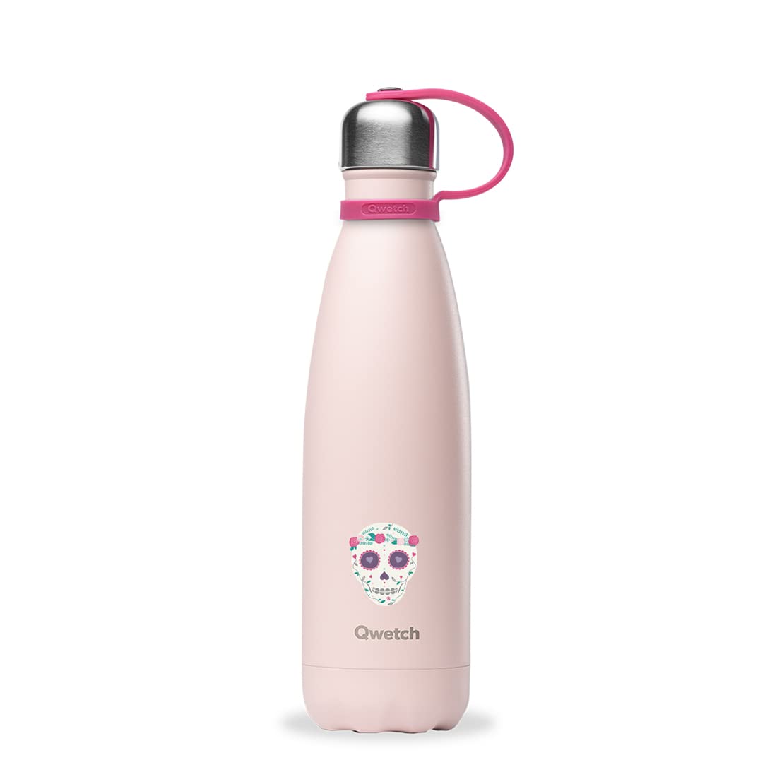 qwetch-bouteille-isotherme-kids-rose-500ml-gourde-inox-tanche-sans-bpa-pour-enfa image 1