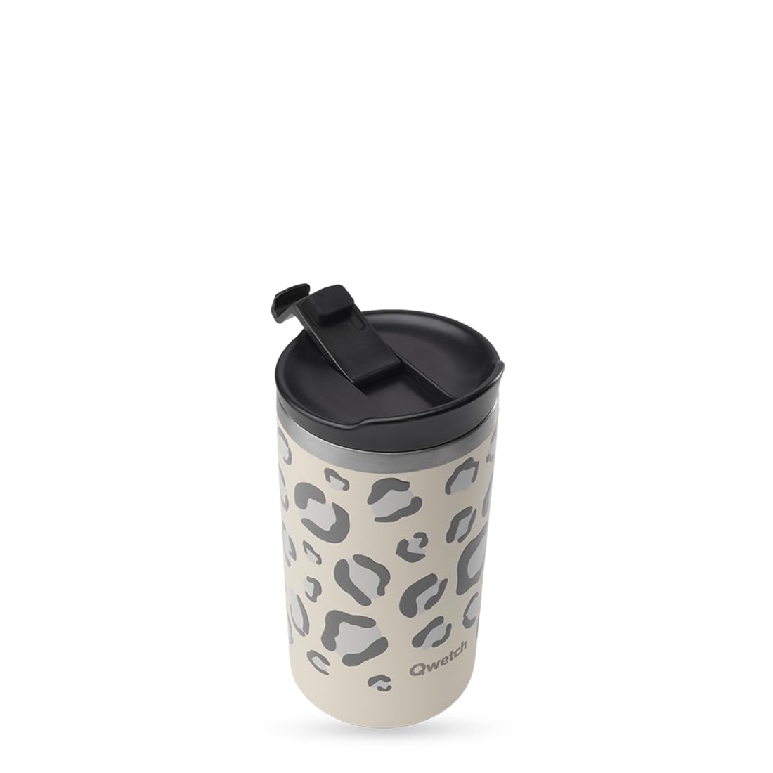 qwetch-travel-mug-isotherme-leopard-sable-350-ml-mug-de-voyage-inox-caf-th-6h-ch image 2