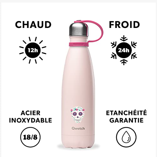 qwetch-bouteille-isotherme-kids-rose-500ml-gourde-inox-tanche-sans-bpa-pour-enfa image 7