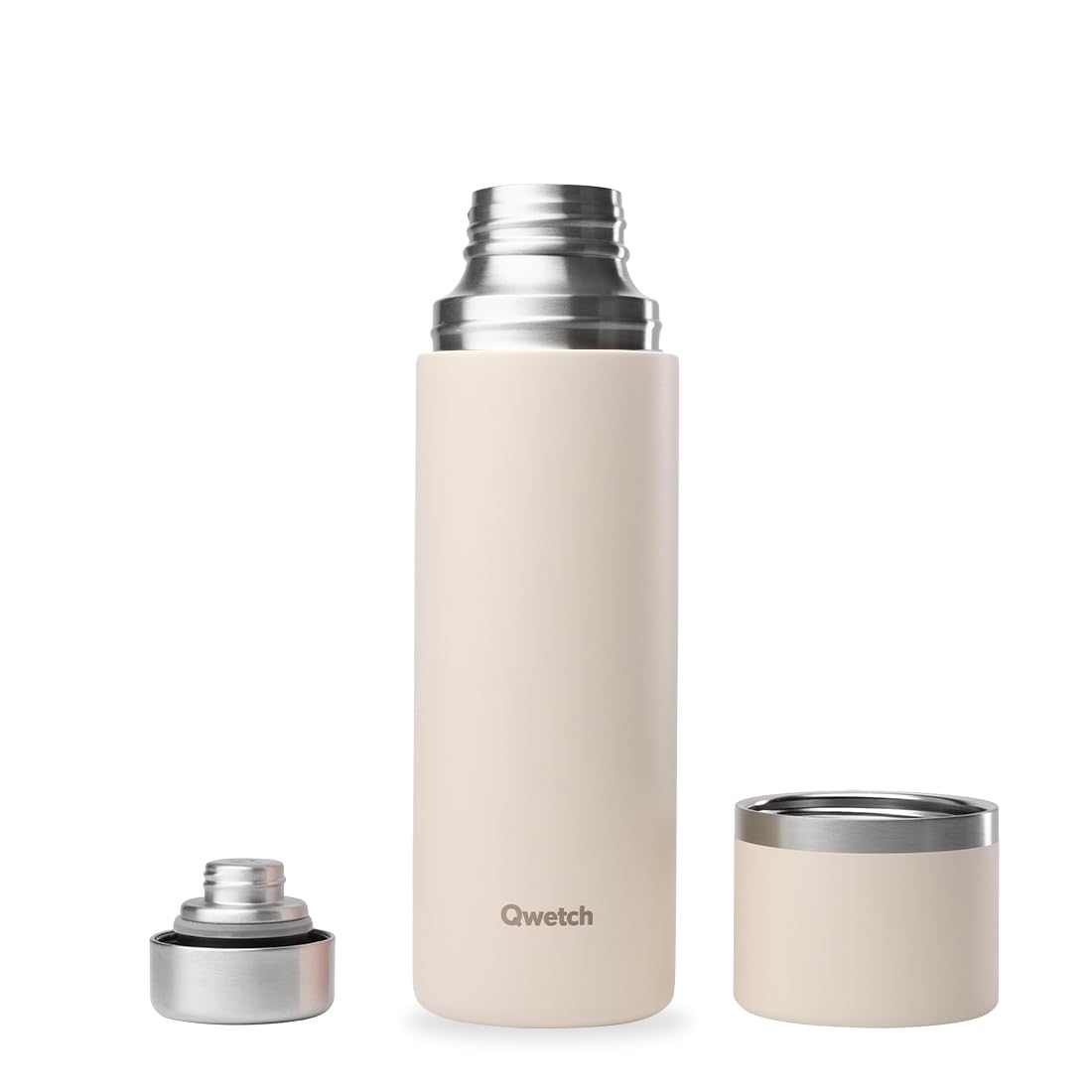 qwetch-thermo-isotherme-750-ml-sable-bouteille-thermos-inox-recycl-avec-gobelet- image 3