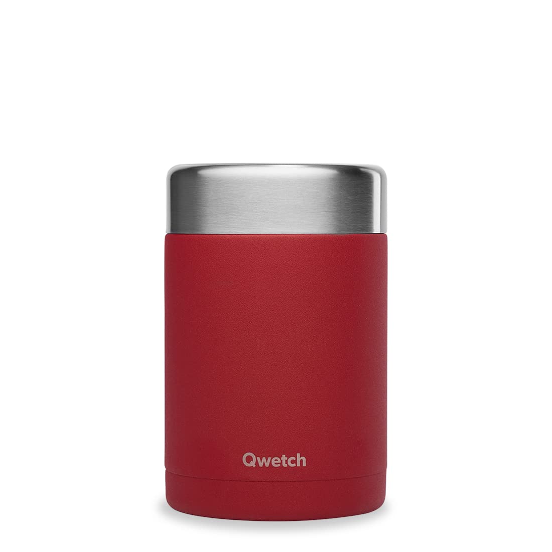 qwetch-bo-te-repas-nomade-isotherme-granite-rouge-600-ml-lunch-box-inox-5h-chaud image 1