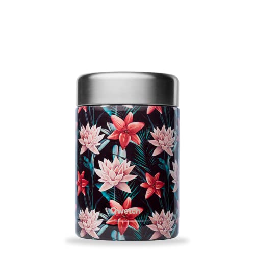 qwetch-bo-te-repas-nomade-isotherme-tropical-noir-650-ml-lunch-box-inox-tanche-l image 6