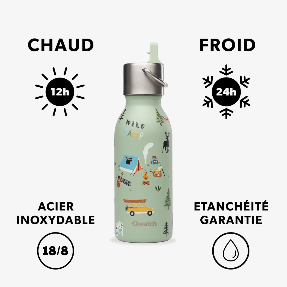 qwetch-kids-yosemite-350-ml-gourde-isotherme-enfant-inox-vert-tilleul-bouchon-pi image 2