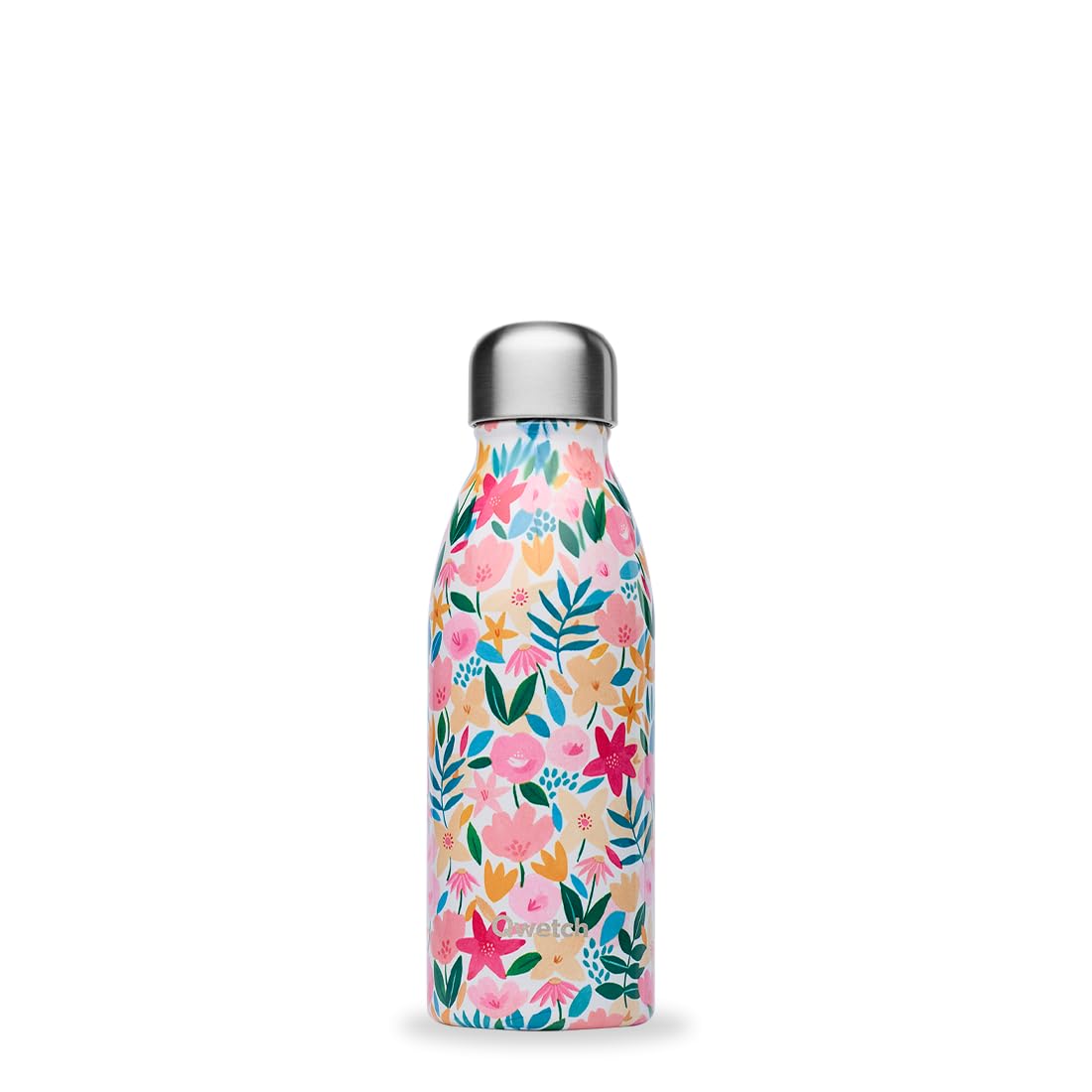 qwetch-one-flora-rose-gourde-simple-paroi-inox-ultra-l-g-re-tanche-et-sans-bpa-n image 1