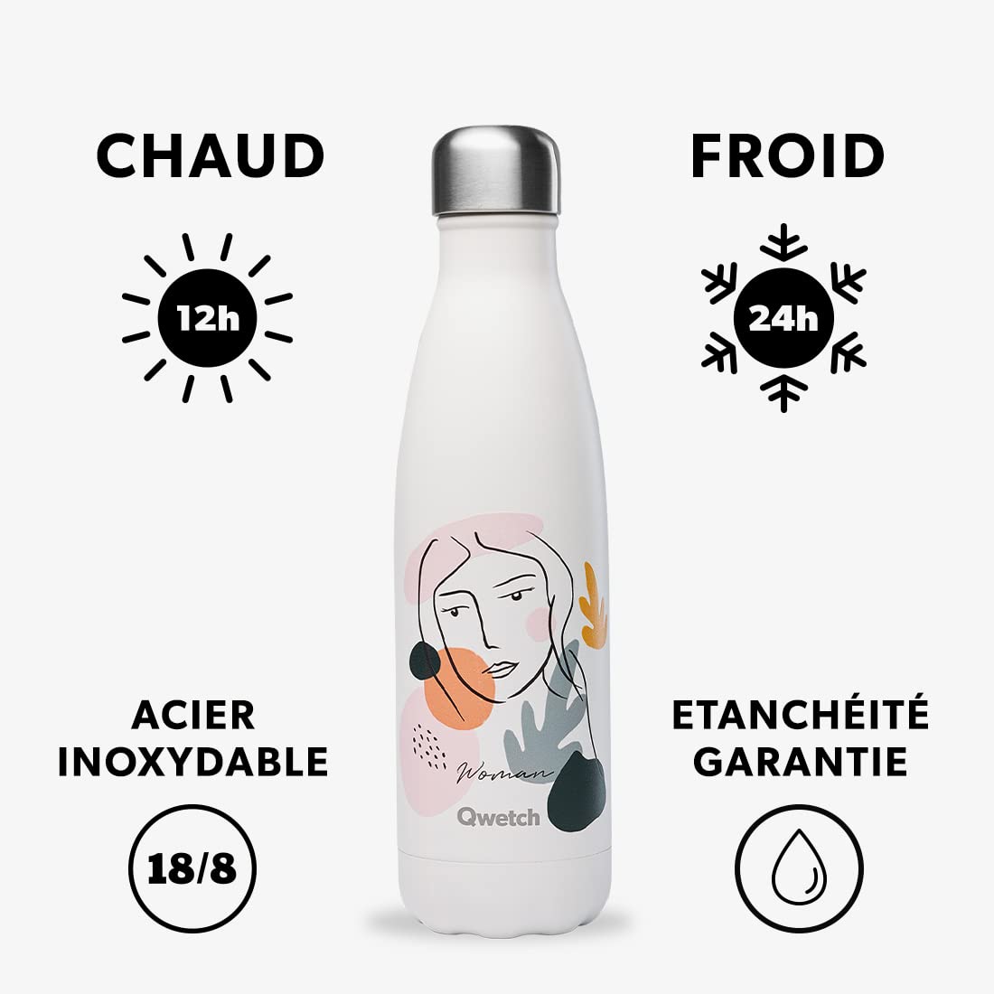 qwetch-bouteille-isotherme-originals-woman-500-ml-gourde-inox-24h-froid-12h-chau image 2