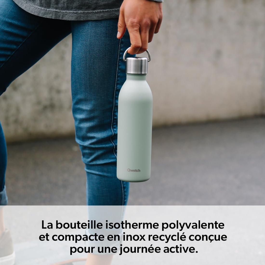 qwetch-active-camouflage-noir-bouteille-isotherme-inox-recycl-600-ml-avec-anse-2 image 6