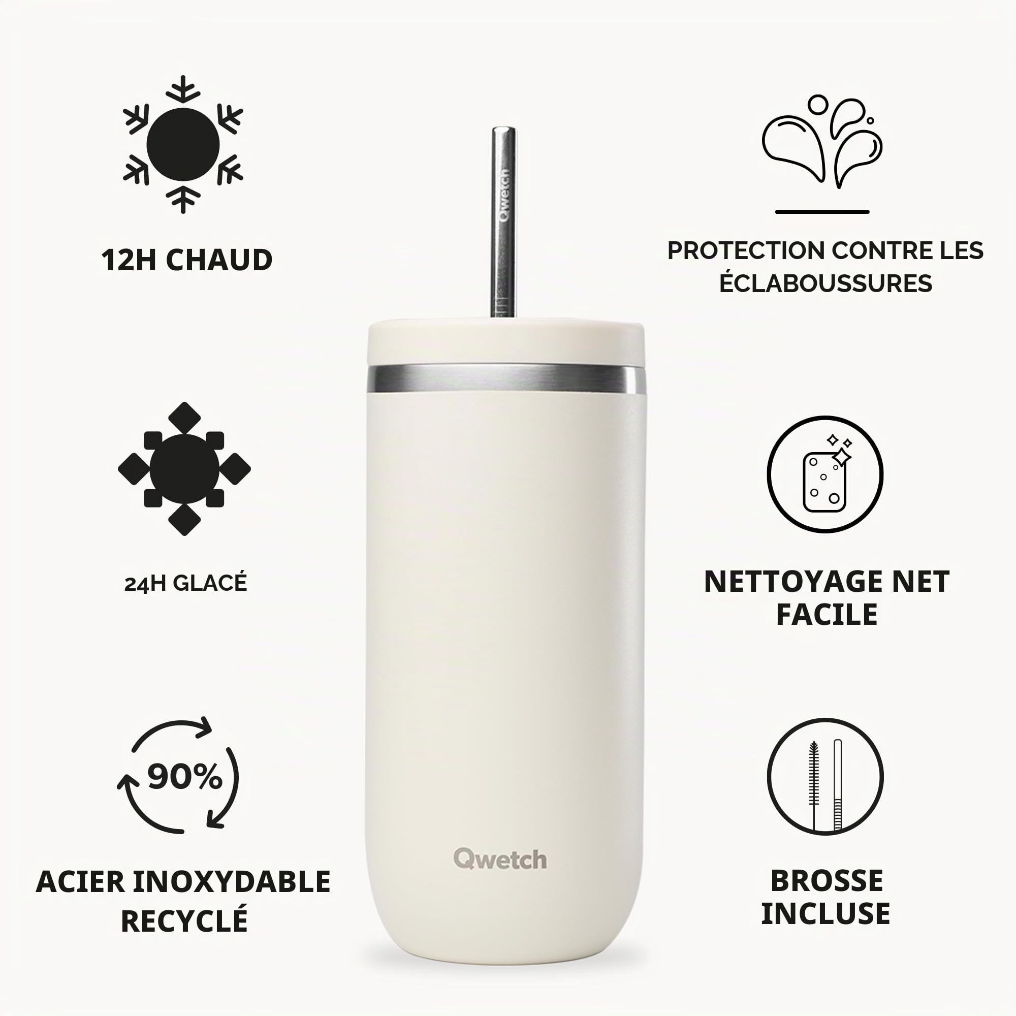 qwetch-cold-cup-600-ml-sable-tasse-isotherme-inox-recycl-avec-paille-24-h-glac-1 image 3