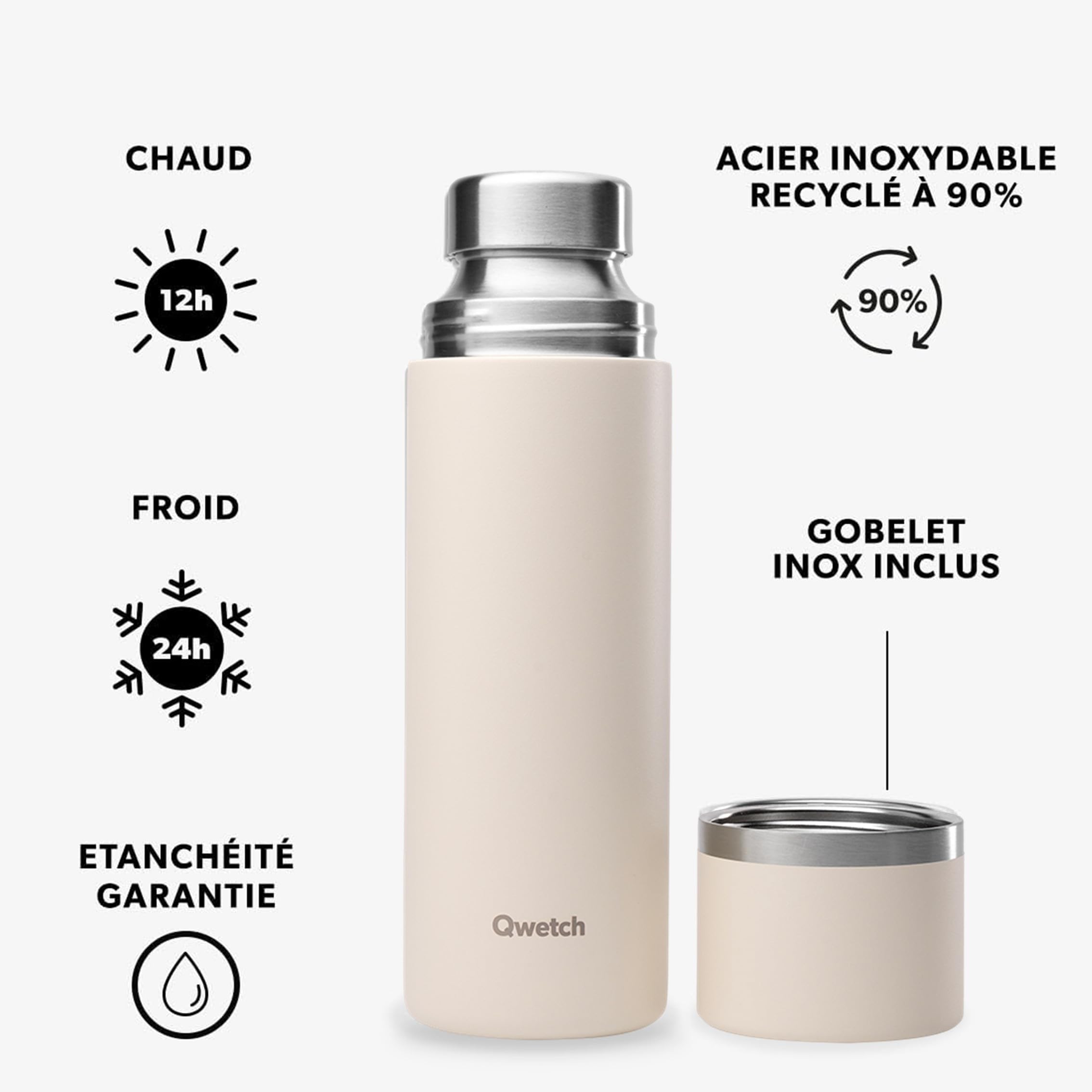 qwetch-thermo-isotherme-750-ml-sable-bouteille-thermos-inox-recycl-avec-gobelet- image 4