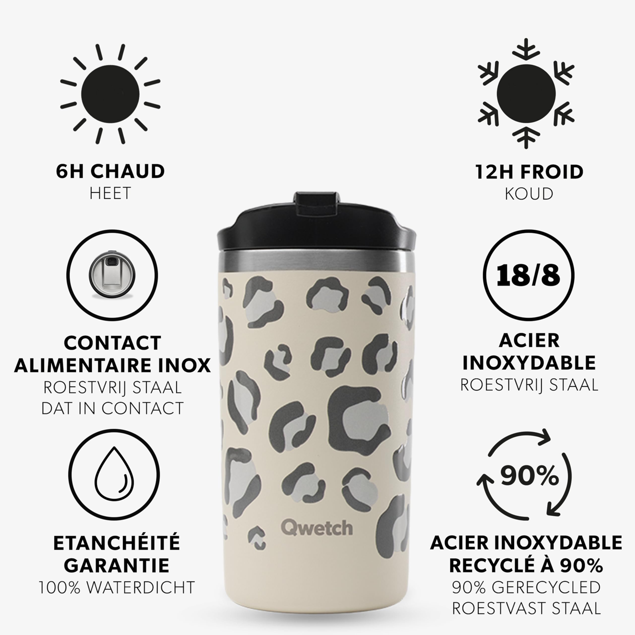 qwetch-travel-mug-isotherme-leopard-sable-350-ml-mug-de-voyage-inox-caf-th-6h-ch image 3