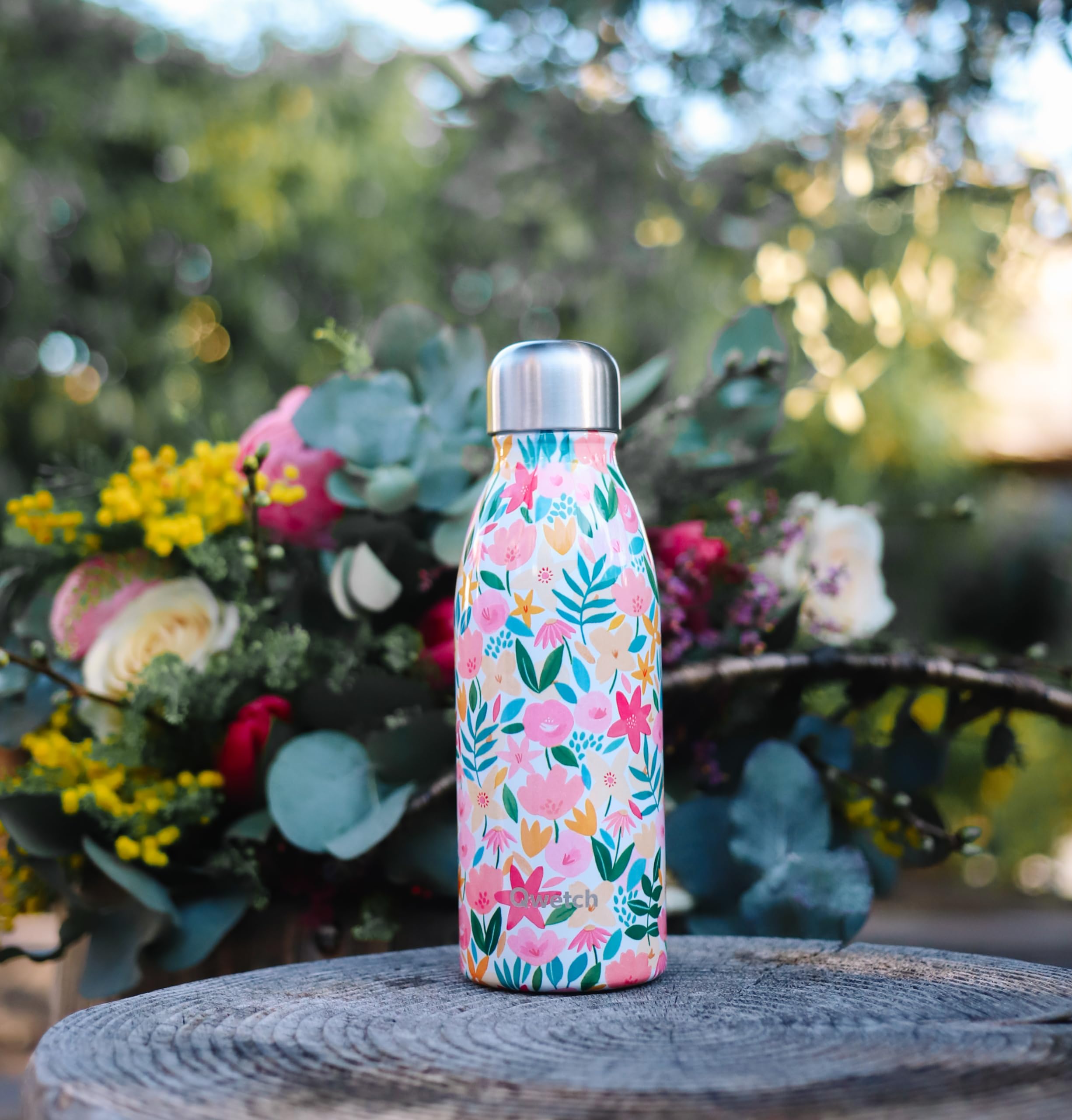 qwetch-one-flora-rose-gourde-simple-paroi-inox-ultra-l-g-re-tanche-et-sans-bpa-n image 3
